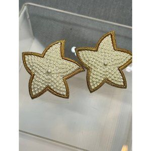 AVON White Enamel Starfish Earrrings